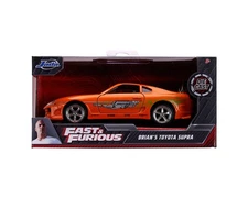 BRIAN'S TOYOTA SUPRA ORANGE "FAST & FURIOUS" 1/32 DIECAST MODEL BY JADA 97345