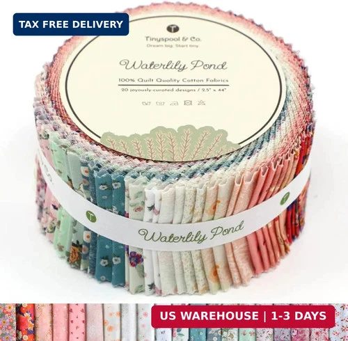 Tinyspool & Co.'s Twirlie Roll 40 Precut Quilting Fabric Strips for Quilting Sup - product listing photo