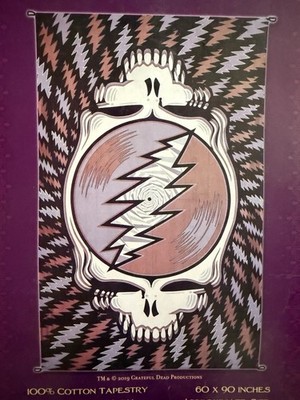 Grateful Dead Spin Yr Face Earth Tones Tapestry 60x90