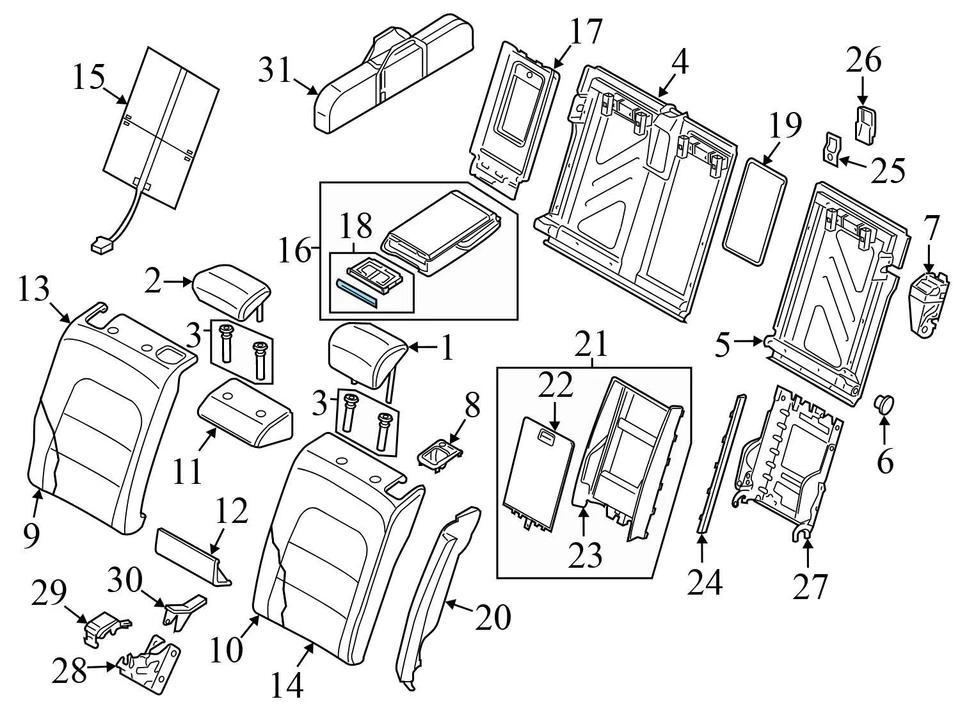 VW JETTA 2005-2010 - ASIENTO TRASERO reposabrazos portavasos 8P0885995B Foto 4 de 4