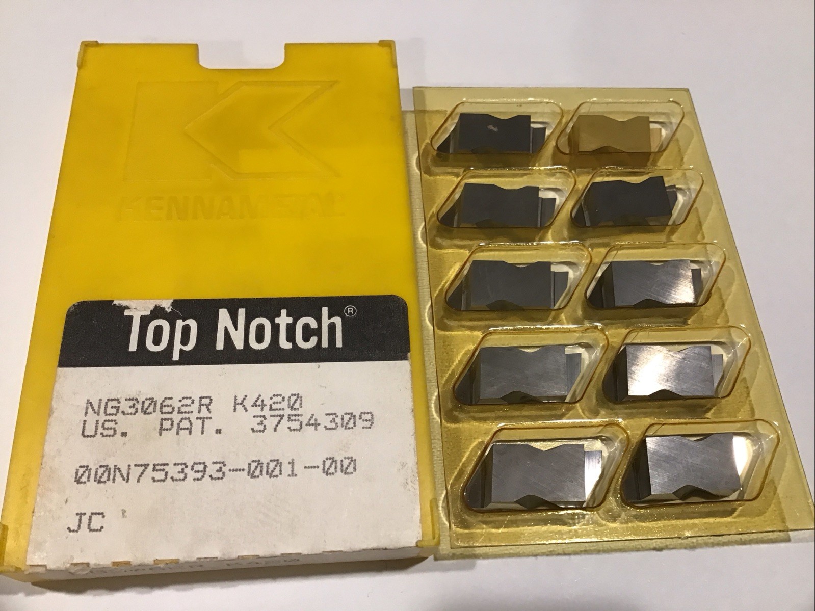 10 pcs KENNAMETAL NG3062R K420 Grooving Carbide Inserts Top Notch