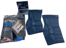 2 Pack Ankle Braces 4-Way Compression Breathable Fabric Elimates Bad Odors New