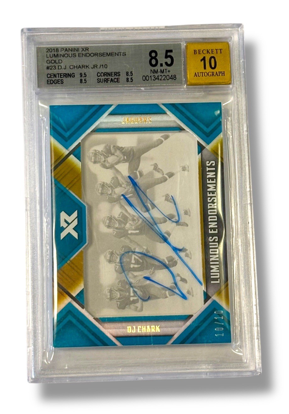 DJ Chark Panini XR Luminous Endorsements Autographs #LE23 Orange