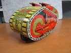 1930'S VINTAGE MARX TIN LITHO WIND UP #3 ARMY TANK -WORKS!!!