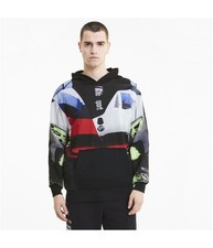 Puma Mens BMW Street Hoodie Sweatshirt, white, S