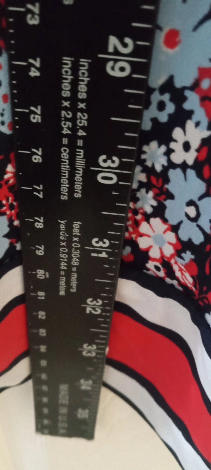 Abito tubino donna Michael Kors floreale taglia L casual rosso blu estivo leggero