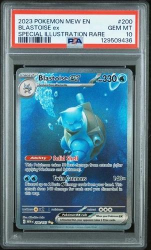 2023 POKEMON MEW EN-151 SPECIAL ILLUSTRATION RARE #200 BLASTOISE EX PSA 10