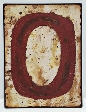 Rustic Farmhouse Style Hanging Letter O Wall Hanging Metal Sign 9.5  x7"