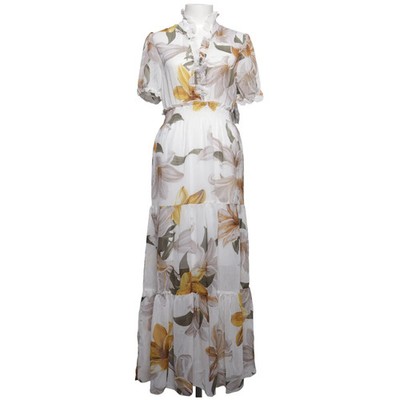 Kate and Lily, Maxikleid, Größe: 38, Weiß/Mehrfarbig, Polyester, Blumen #LKV
