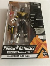 Power Rangers Lightning Collection Mighty Morphin Black Ranger W Dragon Shield