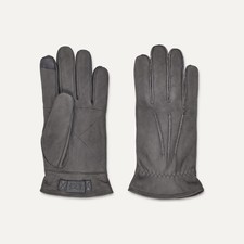 UGG Genuine Mens Grey Three-Point Leather Tech Gloves size- M Boxed & Sealed