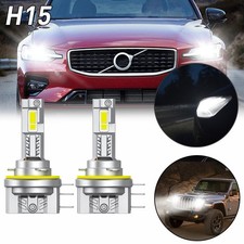 2x AUXITO H15 DRL White Headlight Fit VW Tiguan Touareg Touran Golf Xenon Bright