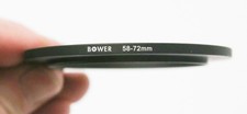 Bower Photographic 58-72mm Metal Step Up Ring For Lens in Excellent Condition