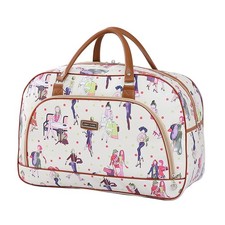 Image of Lady PU Leather Overnight Travel Weekend Hand Luggage Tote Handbag
