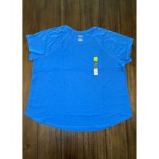 Tek Gear Essential Gear Blue Short Sleeve Wicking Breathable T Shirt Top 2X