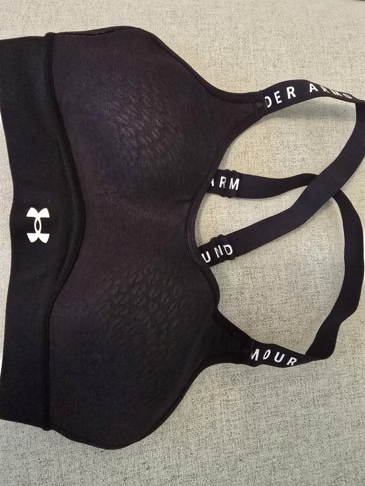 BNWOT UNDER ARMOUR Infinity Mid Blocked Fitted Sports Bra Heatgear Activewear XS