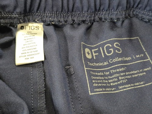 Conjunto Exfoliante Mujer Fig Fig Mediano/Pequeño Cintura Alta Joggers Grande Azul Marino - Imagen 10 de 10