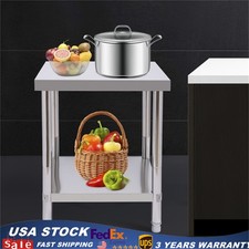 Stainless Steel Work Table 24x18in Commercial Kitchen Equipment Food Prep Table