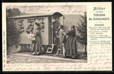 AK Abschied, Eltern in Schwarzwälder Tracht verabschieden sich von Soldaten in  