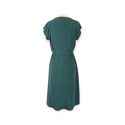 green terry cloth dress Vintage 70's Teal Green Terry Cloth Dress