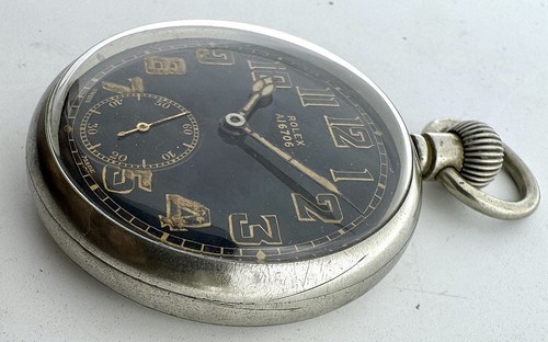 Rolex WW2 1940’s Rare GS MK II Military Pocket Watch, Gloss Gilt Dial, Serviced - Picture 14 of 24