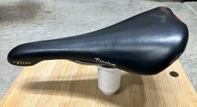 Vintage Selle Italia Flite Titanium saddle black 90s mountain bike