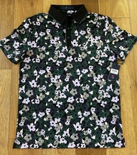 ExtraCurricular 4 Aces Men's Golf Polo Shirt Small S Lavender Floral New