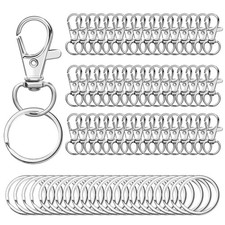 100pcs Swivel Snap Hooks With Key Rings 50pcs Key Chain Clip Hooks And 50pcs Key