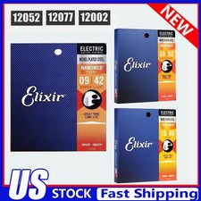 Elixir Electric Guitar Strings Nickel Plated Steel Nanoweb 12052 / 12077 / 12002