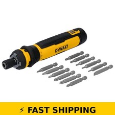 DEWALT 4V Cordless Screwdriver with 12 Bit Set, Compact Design