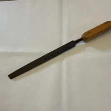 Nicholson Flat/Curved Bastard File 8" Vintage Made In USA W/Handle