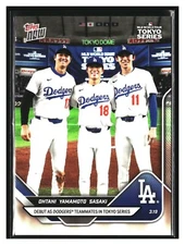 2025 Topps Now Tokyo Series Ohtani/Yamamoto/Sasaki Base Card #7 Dodgers