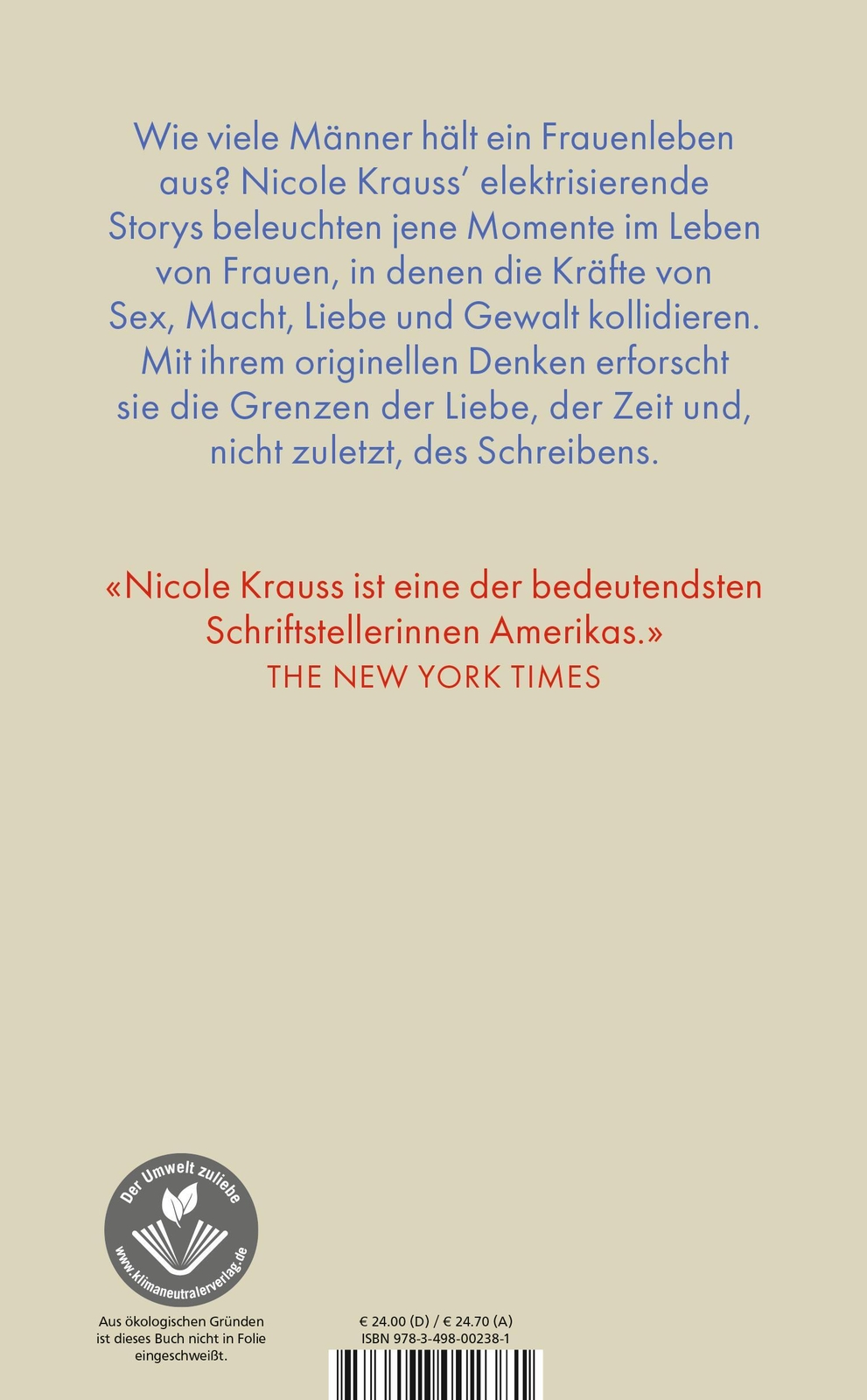 Thumbnail - Ein Mann Sein | Nicole Krauss | Storys | Buch | 256 S. | Deutsch |