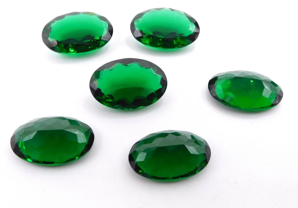 Emerald Oval Cut Lot Loose Lab Created Gemstone 20X30 MM For Pendant Size P-1338 - Image 2 of 2