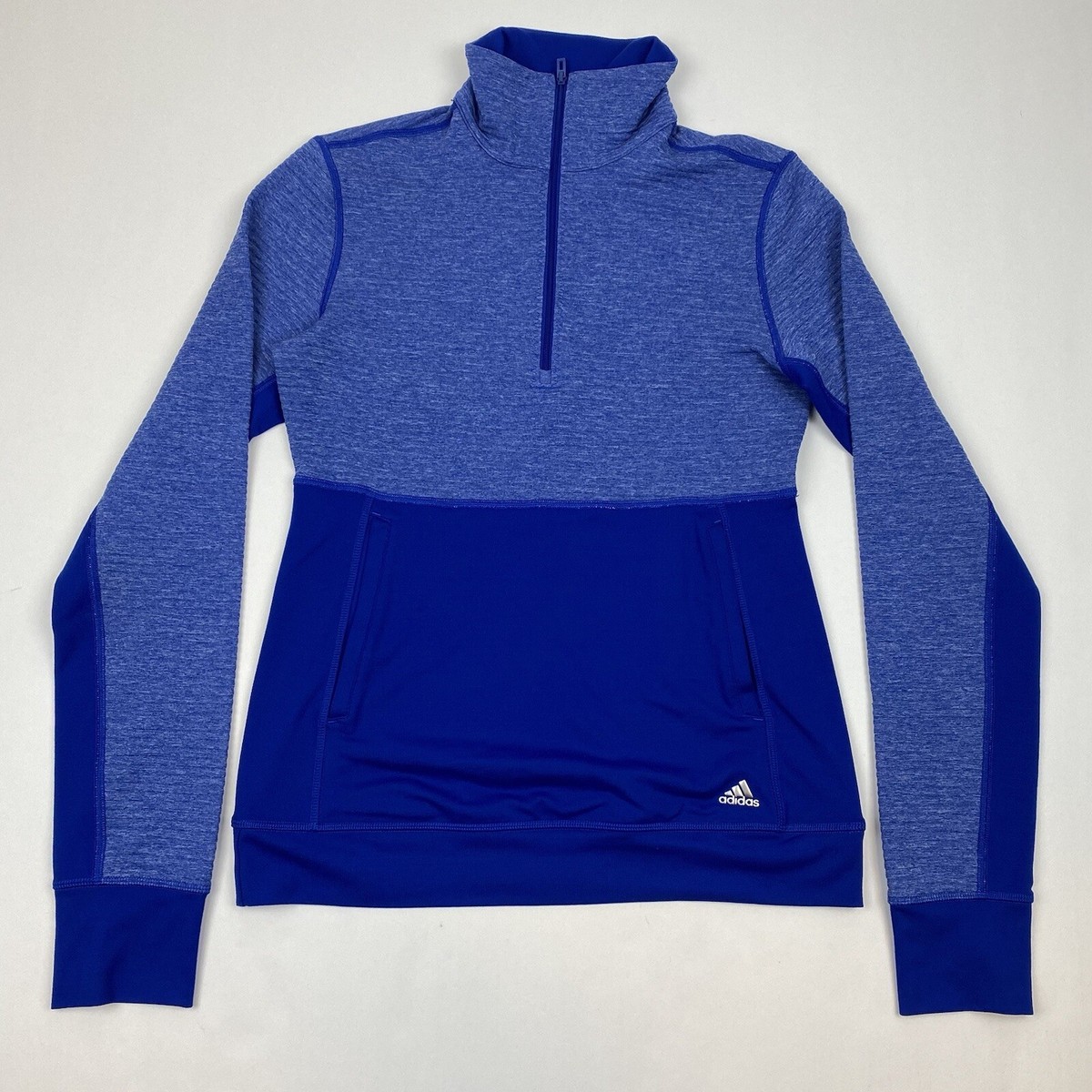Adidas Climalite Blue 1/4 Zip Pullover Shirt Women's XS Long
