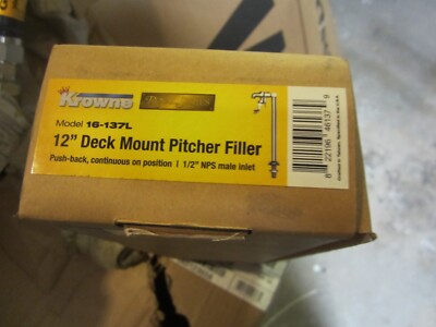 Krowne Metal 16-137L Deck Mount 12'' High Single Service Pitcher Filler LOW LEAD