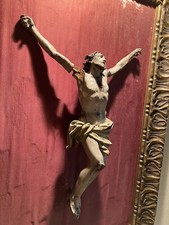 Cristo Ligneo. Scultura In Legno Del XV Secolo. Con Certificato.