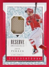 2019 Panini Cornerstones Jose Peraza 14/49 Reserve Materials Crystal #21 Reds