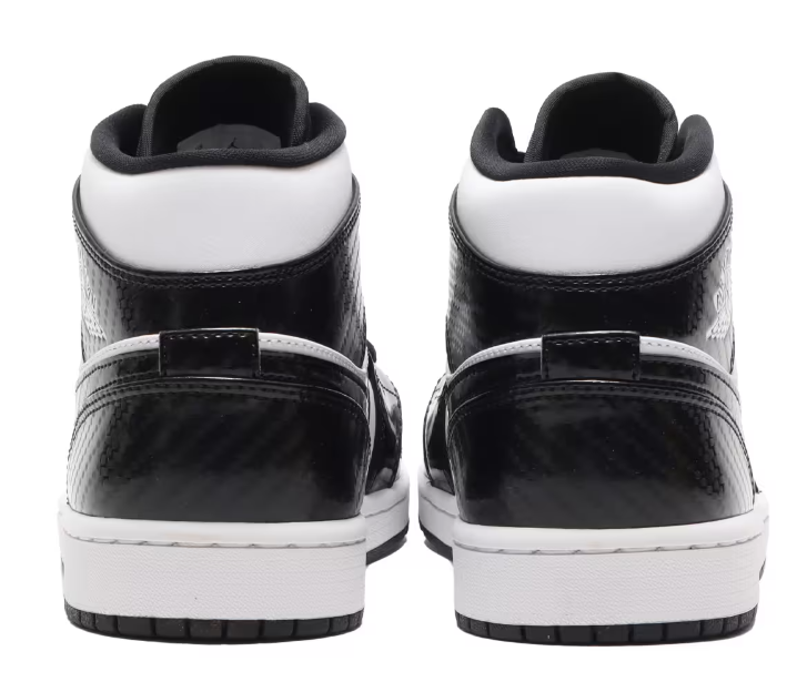 Nike Air Jordan 1 Mid SE ASW Black/White Carbon Fiber Men display picture 1