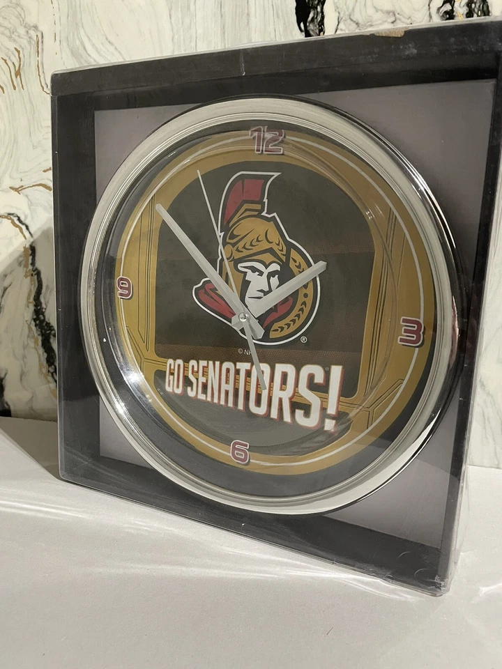 Reloj Cromo Oficial NHL Ottawa Senators - 12” 🔥ENVÍO RÁPIDO GRATUITO🔥 Foto 2 de 3
