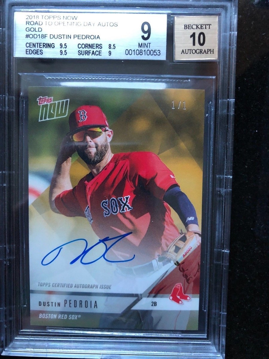 2018 Topps Now GOLD Auto 1/1 #OD-Dustin Pedroia Road to