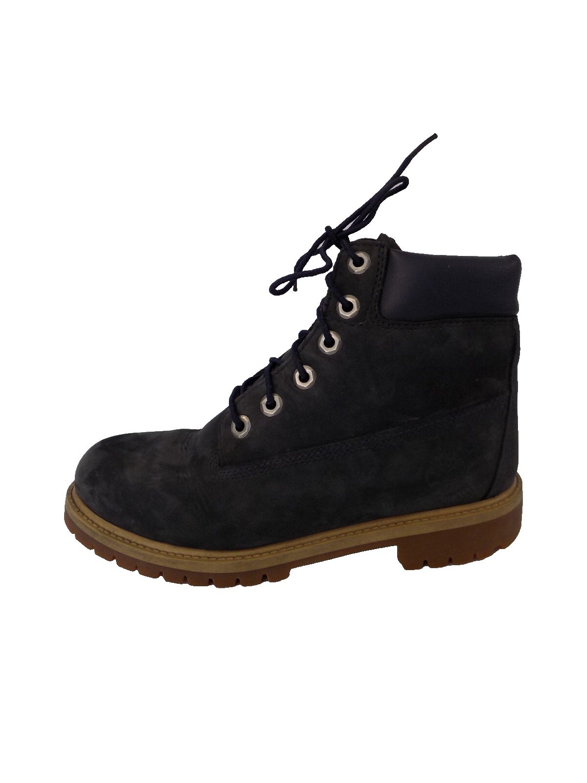 SAOLA Stivali stringati Timberland blu taglia 5 pelle nabuk suola bassa grossa donna ragazzo
