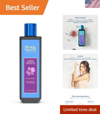 Plant-Based Kumkumadi Body Oil - Nourishing Blend with 12 Herbs for All-Day Glow