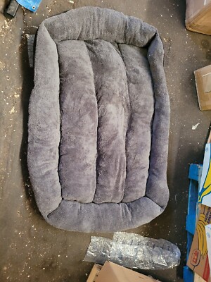 Big Ass Dog Co Big Ass Dog Bed 59'' L x 39'' W x 9'' Thick Sherpa Fabric Black/Gray