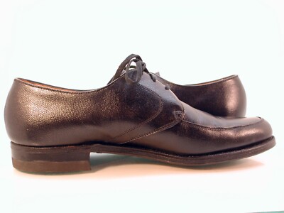 Vintage 1960s Florsheim Laurel Black 3 Eyelet Leather Shoes 21685