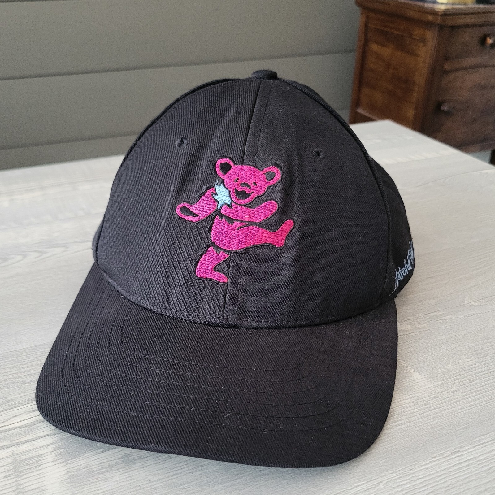 Grateful Dead Dancing Bear Hat Snapback Black Pin… - image 4