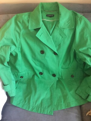 LANDS END WOMEN'S PLUS SIZE 2X BUTTON DOWN PEA COAT WITH COLLAR - USED MINT