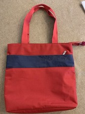Nautica Canvas Beach & Boat Tote Bag Outside ...