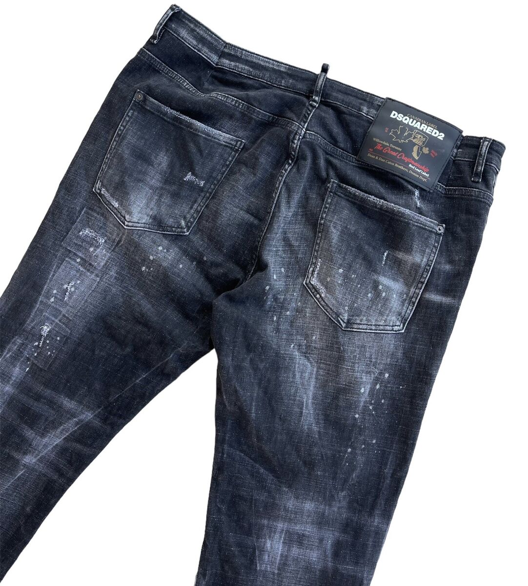 Dsquared2 Tidy Biker Jeans 2021 dark distressed denim | eBay Dsquared2 Tidy Biker Jeans 2021 dark distressed denim | eBay
