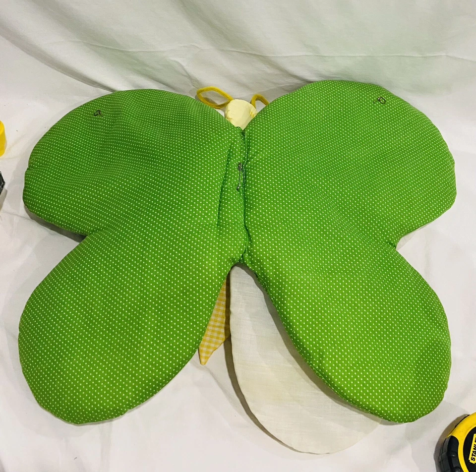 Mariposa grande artesanal retro colgante de pared habitación de niñas vintage hecho en EE. UU. Foto 4 de 4